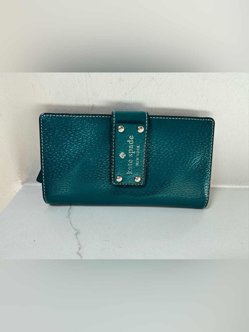 kate spade New York Teal Leather Wallet
